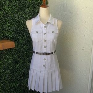 Cinq a Sept White Denim Moxie Dress, Size 4, like new!
